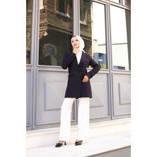 Kruvaze Keten Ceket Siyah