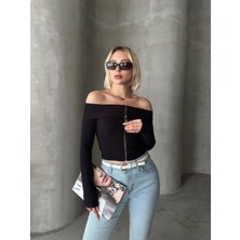 Madonna Yaka Fermuarlı Kadın Crop Badi