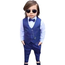Mnk Baby & Kids Yelekli Erkek Çocuk Takım Elbise 5 Yaş İçin Şık ve Rahat Seçim
