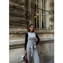 Ouz Fashion Kadın Poly Viscose Astarlı Asimetrik Suit Takım