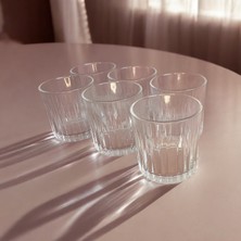 Dore Voir 6 Adet Cam Bardak/ Viski Bardağı Kesme Model -  300 ml