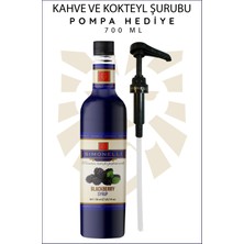 Simonelli Kahve ve Kokteyl Şurubu Böğürtlen Aromalı 700 ml + Pompa