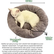 Med Online Peluş Kedi ve Köpek Yatağı Sıcak ve Yumuşacık Minder Evcil Hayvan