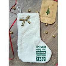 Yeni Yıl Yılbaşı Çorabı Şömine Çorabı Hediye Kesesi Noel Çorabı Yılbaşı Süsü
