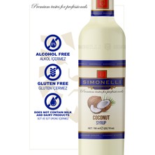 Simonelli Kahve ve Kokteyl Şurubu Hindistan Cevizi Aromalı 700 ml + Pompa