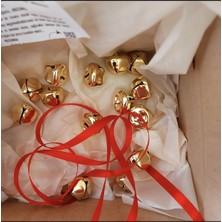 6lı Zil Süs 2.5cm Çan Gold Yılbaşı Çam Ağacı Süsü Ağaç Dekorasyon Ürünü Kurdele Hediyeli