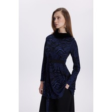 Zühre Leopar Desenli Kürk Detaylı  Ikili Takım