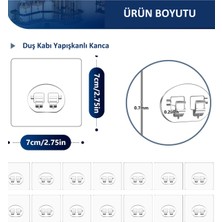 Güçlü Kendinden Yapışkanlı Banyo Askısı Duş Rafı Kancası 10 Adet