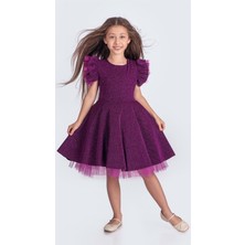 Mnk Baby & Kids Simli Şanzelize Kız Çocuk Abiye Elbise M00669