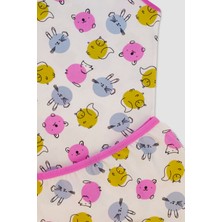 Elmas Kids Kız Çocuk Pamuklu Pembe Beyaz Kedi Desenli Atlet Boxer Takımı