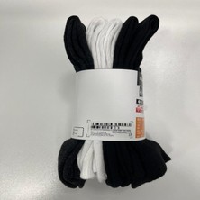 Decathlon Uzun Konçlu Tenis Çorabı 5 Çift Siyah - Beyaz Renkli Kadın ve Erkek Kullanıma Uygun