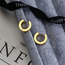 SE Jewellery Gold 1,5 cm Erkek Klasik Halka Küpe