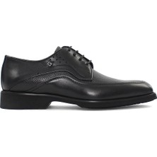 Celal Gültekin Erkek Siyah Bağcıklı Deri Klasik Ayakkabı