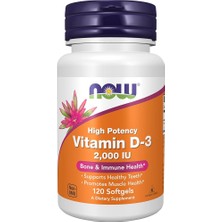 Now Foods, Vitamin D3 High Potency 2000 Iu 120 Softgels