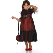 Mnk Baby & Kids Dantel Vintage Çantalı Elbise MNKA248