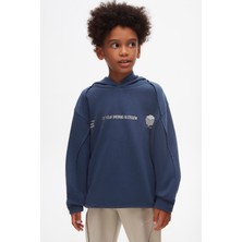 Nk Kids 47308 Erkek Çocuk Indigo Yoncalı Sweat