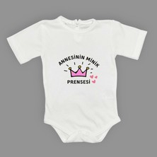 Mnk Baby & Kids Annesinin Minik Prensesi Kısa Kol Çıtçıtlı Badi MNK0613