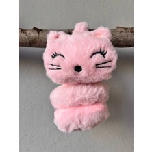 Linoş Kids Çocuklar Kulaklık Soğuktan Koruyucu Kulaklı Kedi Suratlı Angora Iplikli Peluş Kulaklık