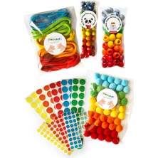 5 Renk 3 Set Ekstra Nokta Etiket | Etkinlik Materyalı | 5 Renk | 750 Adet