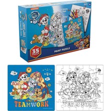 Paw Patrol Boyamalı Puzzle Etkinlik