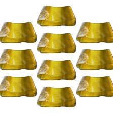 Omeyva Plastik Şeffaf Sarı Sup Kaşık - Tatlı Dondurma Kaşığı - 12.5  cm . - 50 Adetlik 10 Paket