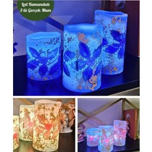 Gerçek LED Mum Seti 3 Lü Christmas Renk Değiştiren Uzaktan Kumandalı LED Işıklı Mum Yılbaşı Noel Mumu