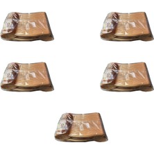 Omeyva Plastik Şeffaf Altın Sarı Gold Sup Kaşık - Tatlı Dondurma Kaşığı - 12.5  cm . - 50 Adetlik 5 Paket