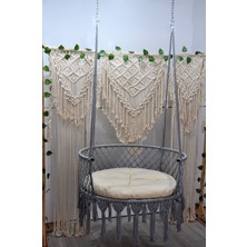 Altınoluk Hamak Makrome 80 Lik Salıncak ( Gri ) Minderli