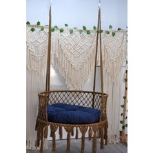 Altınoluk Hamak Makrome 80 Lik Salıncak (Kahve) Minderli