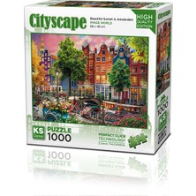 KS Games Beautiful Sunset In Amsterdam 1000 Parça Puzzle