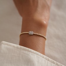 Altıntaş Baget Taşlı Dot Altın Bileklik