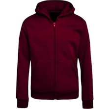 Uniquetrenders Çocuk Unisex Pamuklu Kapüşonlu Fermuarlı Sweatshirt