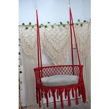 Altınoluk Hamak Makrome 80 Lik Salıncak (Kahve) Minderli