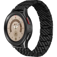 Pitaka Modern Serisi Karbon Fiber Galaxy Watch 5 44MM Uyumlu Kordon Black-Grey Twill