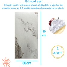 Renkli Duvarlar BS1765 Kendinden Yapışkanlı 1ADET 30X60CM Mermer Desenli Esnek Karavan Banyo Wc Duvar Kaplama Paneli