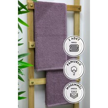 Line Luxury 2li El Yüz Havlusu 50x90 - Mürdüm