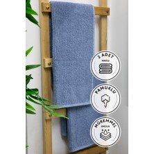 Line Luxury 2li El Yüz Havlusu 50x90 - İndigo