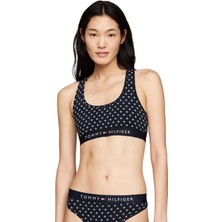 Tommy Hilfiger Kadın Mavi Unlined Bralet Print UW0UW04148