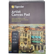 Tigertint Tuval Defter A4 10 Yaprak Canvas Pad  320 gr Professional Tuval Bezi