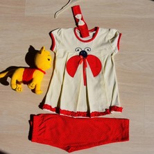Baby Net Uğur Böcek Desenli Bandanalı 2'li Kız Takım