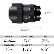 Sigma 14-24MM F/2.8 Dg Dn Art Lens (Sony E)