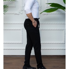 Mazsay Erkek Büyük Beden Lacivert Örme Jogger Pantolon