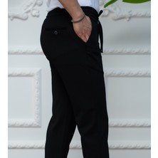 Mazsay Erkek Büyük Beden Lacivert Örme Jogger Pantolon