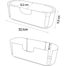 Decobella 2 Adet Siyah Kablo Düzenleyici Organizer Kutu