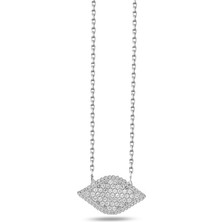 Brezza Lusso Jewelry Timeless Series Zirkon Taşlı Gümüş Sonsuz Görüş Kolyesi