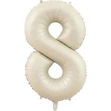 Konsept Sepeti Yaş Retro Krem Balon Seti Krom Gold Deniz Kumu Beyaz Happy Birthday Banner (Balon Bandı Hediyeli)