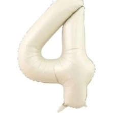 Konsept Sepeti Yaş Retro Bej 34" (76CM) Yaş Balonlu Latte Bej Kahve Yıldız Balon Retro Doğum Günü Yaş Balon Seti