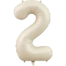 Konsept Sepeti Yaş Retro Bej 34" (76CM) Yaş Balonlu Latte Bej Kahve Yıldız Balon Retro Doğum Günü Yaş Balon Seti