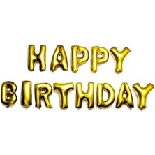 Konsept Sepeti Happy Birthday Set Konfetili Yıldız Harf Folyo Balon Doğum Günü Parti Seti
