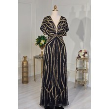 Yonca Moda Evi Store Gold Ithal Abiye 1010